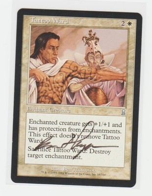 Magic the Gathering ~ Tattoo Ward ~ M/NM ~ Odyssey ~ Signed by Artist