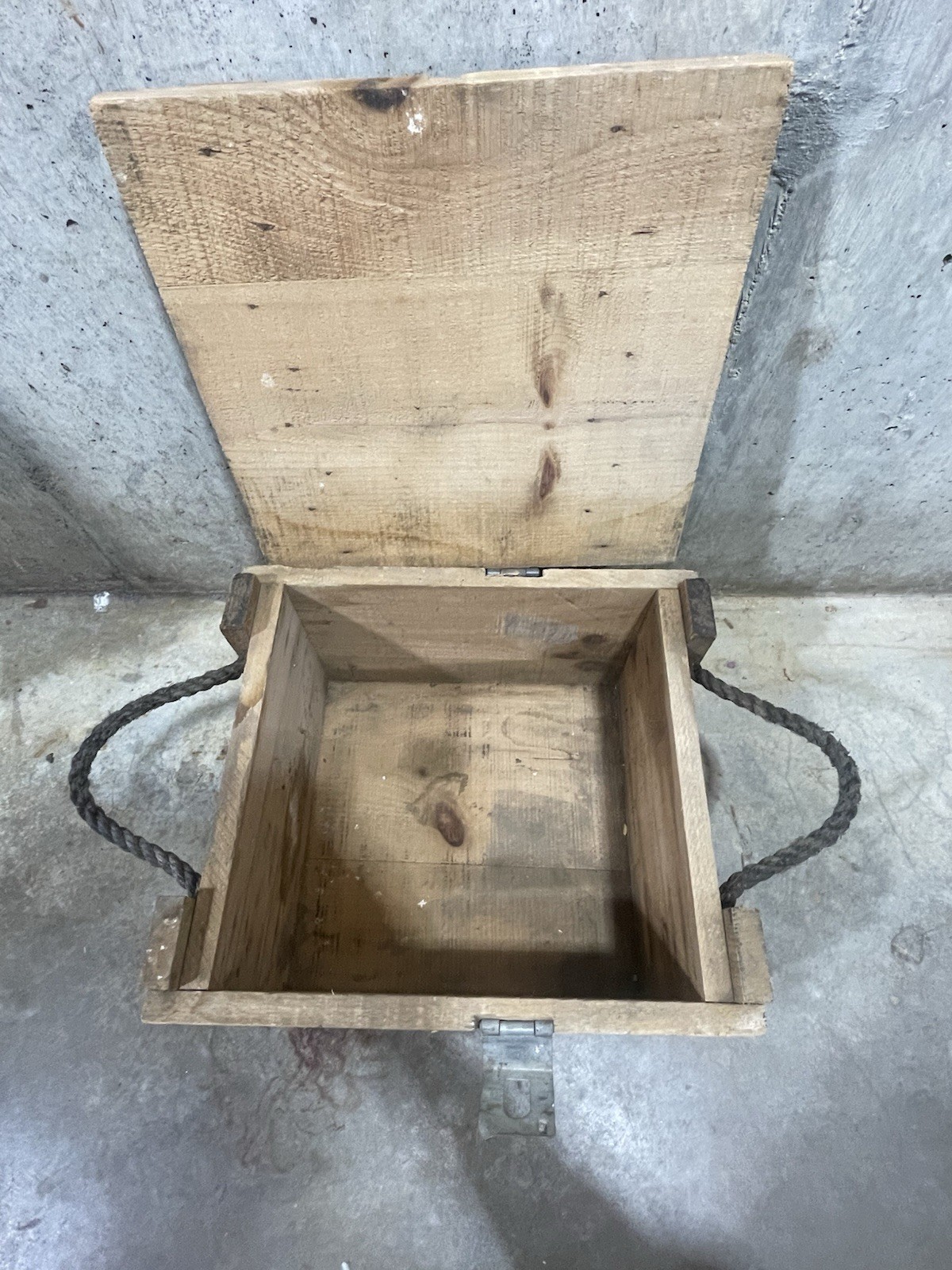 Vintage Empty XM-166  Smoke Grenade Military Wood Shipping Crate