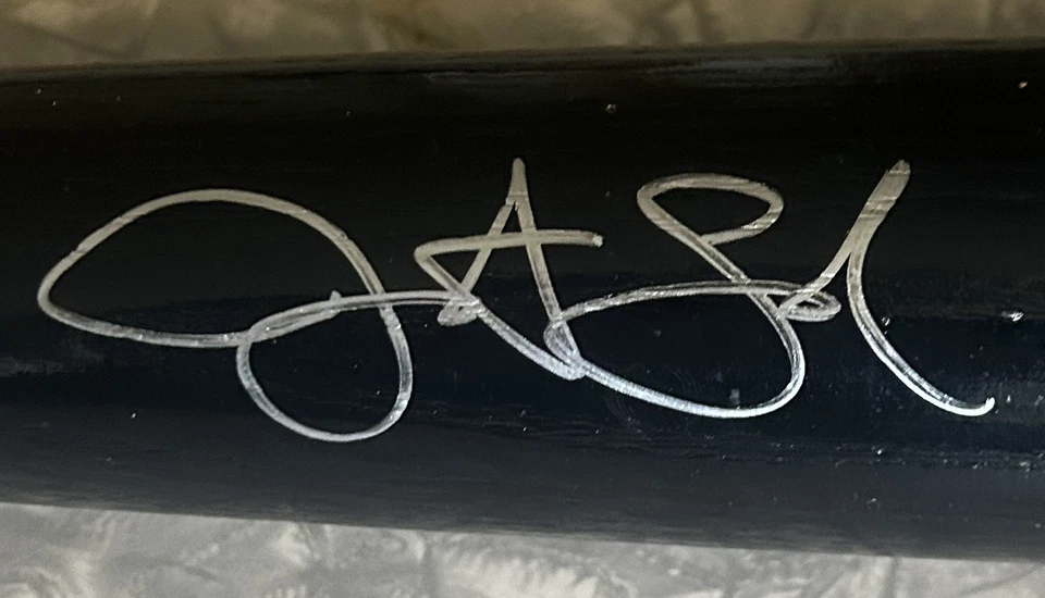 BATE DE BÉISBOL RAWLINGS FIRMADO POR JUSTIN SMOAK SEATTLE MARINERS PSA ROOKIEGRAPH 2010 Foto 3 de 4