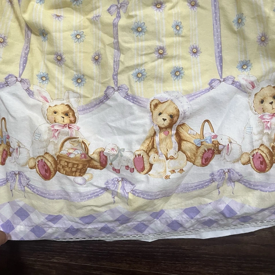 Vintage Daisy Kingdom Handmade Teddy Bear Puff Sleeve Ruffle Dress 1997? Sz 7/8? - Image 2 of 4