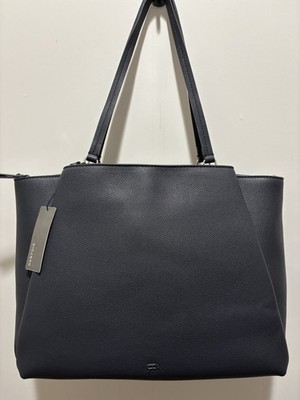 NWT Parfois Large Multi-pocket Tote, Navy blue, vegan leather