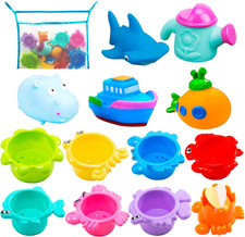 Baby for Toddlers, Water Table Toys with Mold Free Stacking Cups, Quick Dry Org