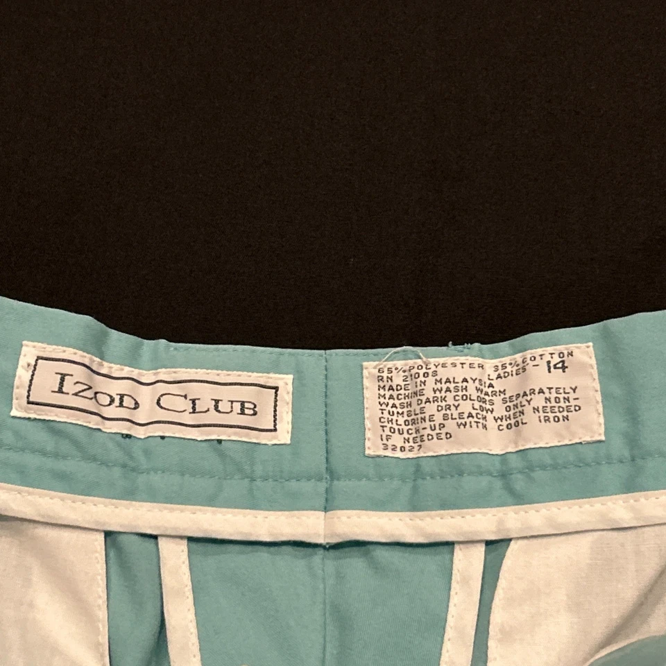Pantalones Cortos De Colección Izod Para Mujer 14 Ligeros Preppy Verano Plisados Como Nuevos A27 Foto 3 de 4