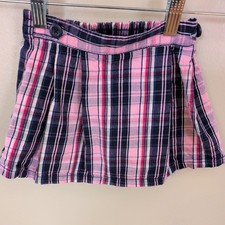 Vintage OshKosh BGosh Girls Skirt Size 18 Months Toddler Pink Plaid Made in USA