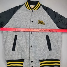 Men's Bomber Jacket Vintage Iowa Hawkeyes Varsity Bomber Jacket Size Medium