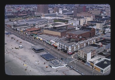 Atlantic City New Jersey 1978 Boardwalk Aerial View Beachfront Hotels