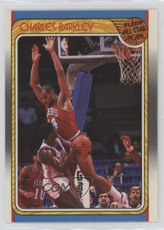 1988-89 Fleer Fleer All Star Team Charles Barkley #129 HOF 0u2j
