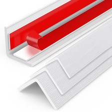 AGHITG 4-Pack Wall Corner Protectors White Glue-On Baby Safety Edge Guards 48in