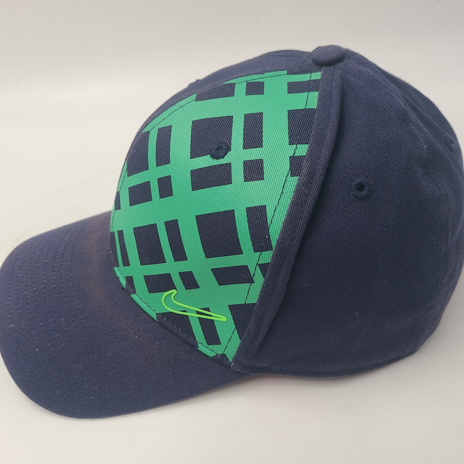 Nike Golf Hat Fitted Blue Green Distressed One Size Flex Cotton Blend Casual Men thumbnail 7