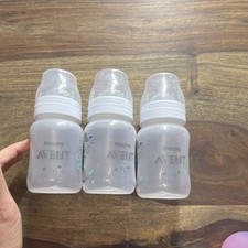 Philips AVENT Mixed Baby Bottle Set Clear Pink BPA-Free Wide Neck Silicone
