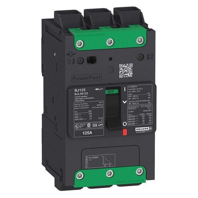 SQUARE D BDL36040 Circuit Breaker,40A,3P,525VAC,BDL 482D40