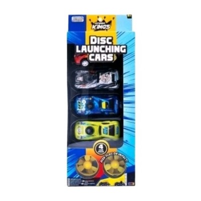 Kings Disc Launching Cars 4 Pack Stunt Vehicle Set