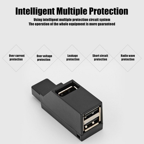 Wireless USB 3.0 HUB Adapter Extender Mini Splitter Box 3 Ports U Disk Reader - Afbeelding 4 van 14