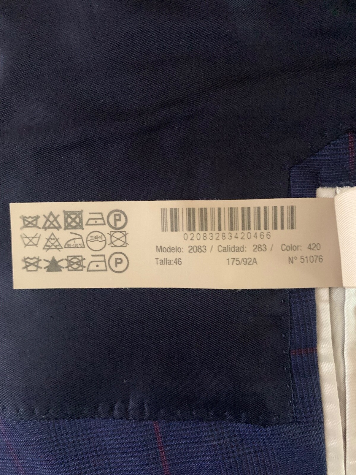 Massimo Dutti Jacket Coat Blazer Women's Size EU46 USA 12  Wool Blend Blue plaid thumbnail 8