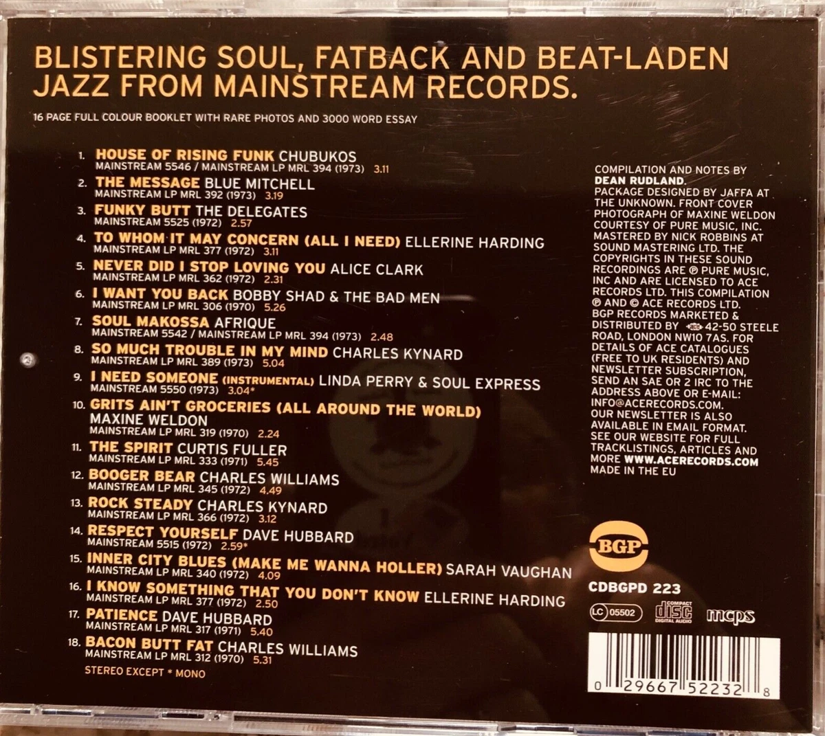 The Message - Soul/Fatback/Beat-Laden Jazz - BGP CD 223 - Various.