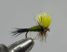 One Dozen (12) - Mr. Rapidam Wulff - Olive - Dry Fly