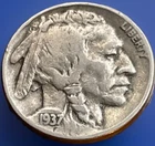 1937-D Buffalo Nickel. Great Album Hole Filler! #37D03