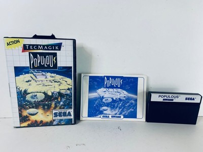 Populous Sega Master System SMS Genuine Cartridge - Fast Post