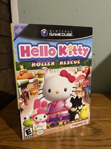 Hello Kitty Roller Rescue Nintendo GameCube Original Authentic Case Artwork Only - Afbeelding 1 van 4