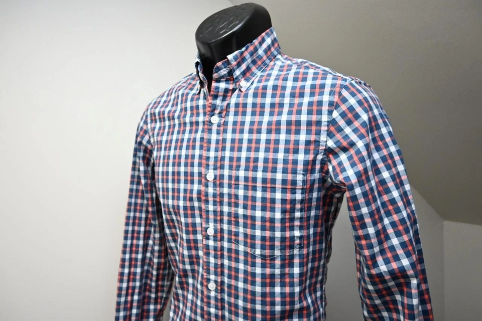 J Crew Flex Oxford Slim Fit Dress Shirt Plaid Button Up Mens XS XSMALL - Image 4 of 4