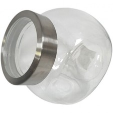 2x 1.6L Glass Hermetic Candy Cookie Storage Jar Container See Through Lid