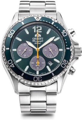 ORIENT Men's Watch Mako RN-TX0204E Solar Pand Chronograph New