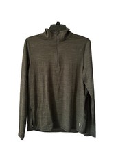 Vuori Ease Pullover Mens Small Gray Performance Half Zip Long Sleeve