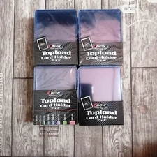 100-CT TOPLOAD CARD HOLDER Baseball Trading Card Sleeves Hard Plastic Clear Case