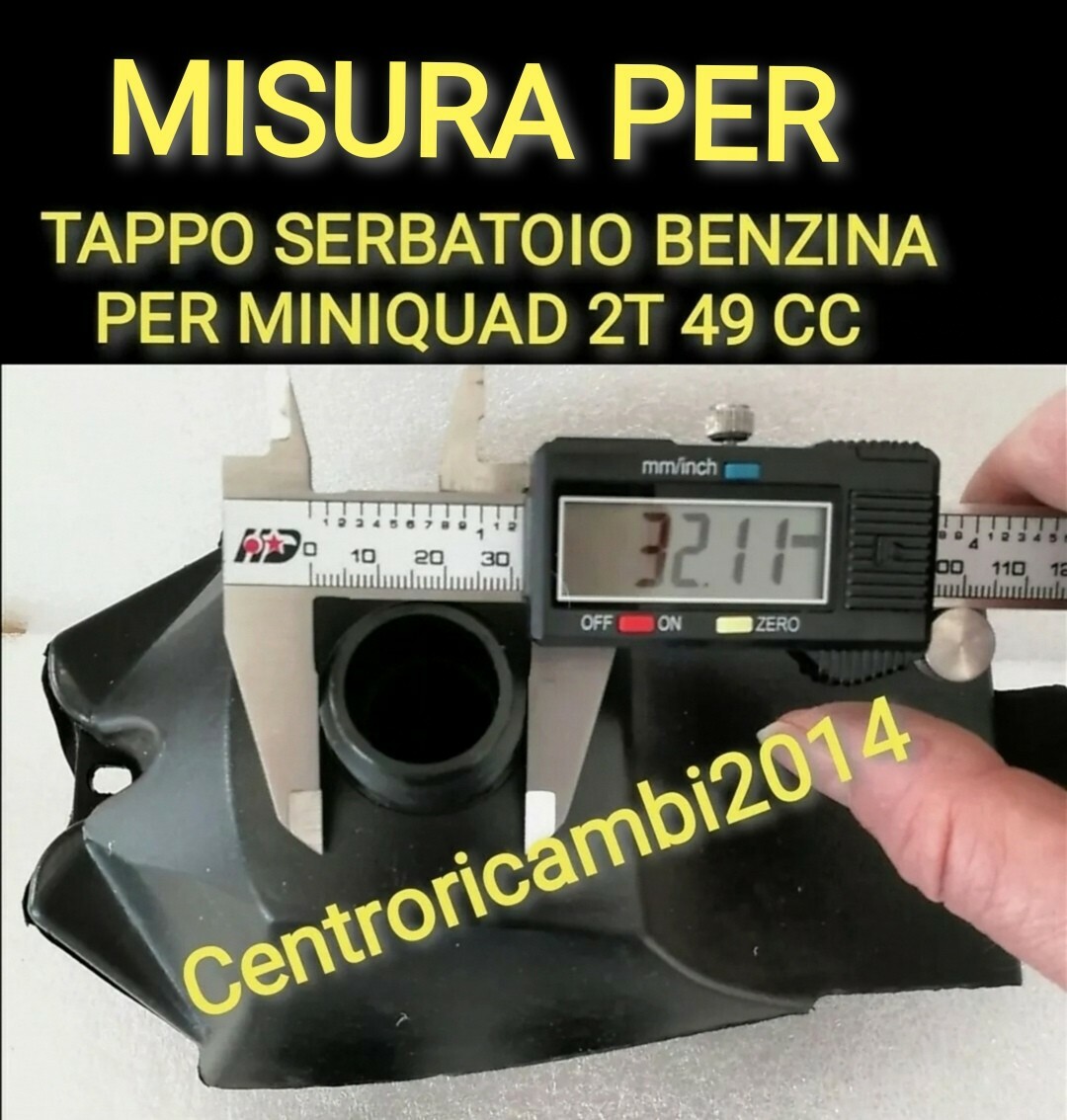 Serbatoio Carburante Per Mini Moto 47-49cc - Colore Bianco, Con Tappo, Per Scooter GP Race