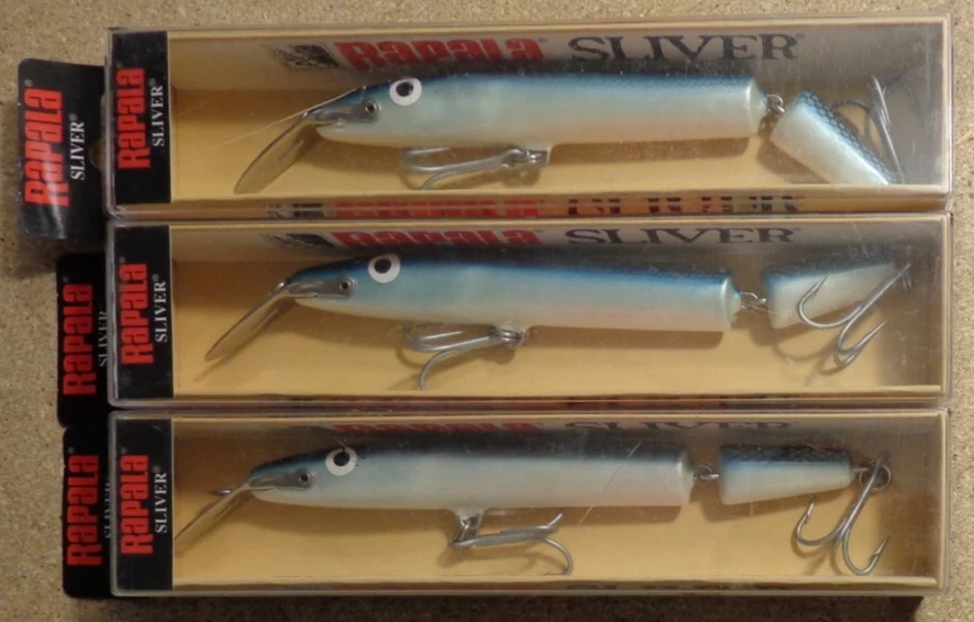 Lot of 3 New Rapala Sliver SL-13 Fishing Lures Discontinued NF / Needlefish