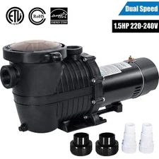 2 Speed 1.5HP Above/Inground Swimming Pool Pump Motor 90/42GPM 69FT Hmax 230V