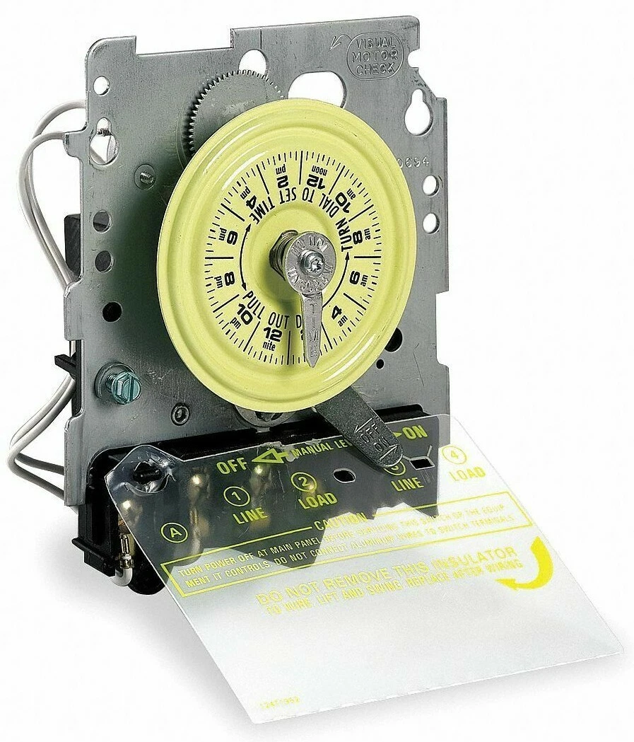 Swimming Pool Pump Timer Intermatic T104M 208-277 240 Volt Mechanism 24hr clock