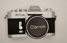 Vintage CANON EX EE SLR Film Camera w/CANON EX 50MM 1:1.8 Lens Made in Japan