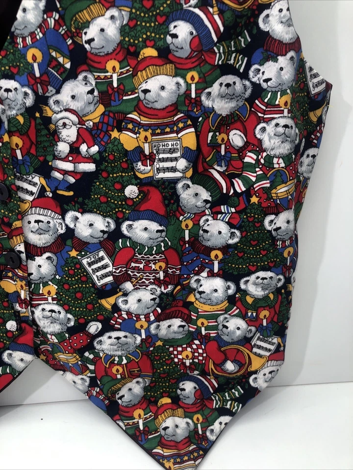 Chaleco Mujer Vintage Navidad Osos Polares Talla 2XL Foto 4 de 4