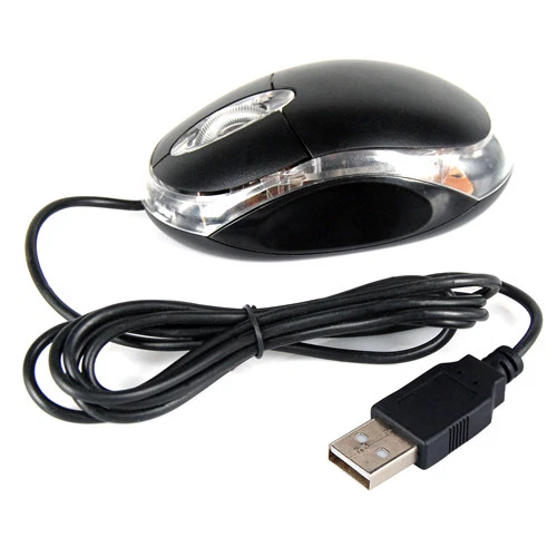 Wired USB Optical Mouse for PC Laptop Computer Scroll Wheel LED Lights Gaming - Image 2 of 4