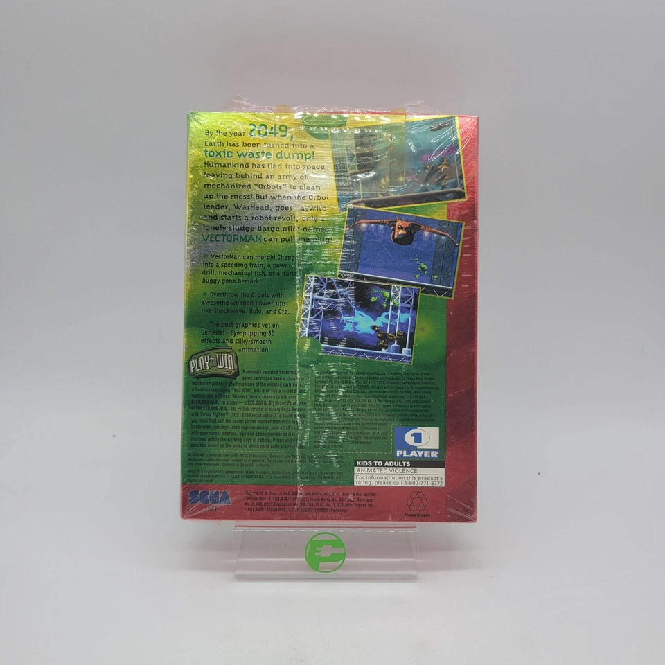 New Vectorman [Cardboard Box] (Sega Genesis, 1995) - Image 2 of 4