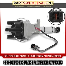 Ignition Distributor w/ Cap & Rotor for Hyundai Sonata Dodge Ram 50 Eagle Summit