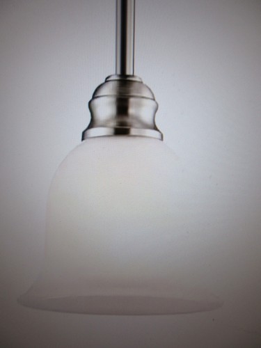Kichler Tanglewood 1-Light Brushed Nickel Traditional Shaded Kitchen Pendant - Picture 2 of 4