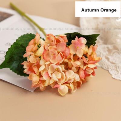 Artificial Silk Hydrangea Fake Flowers Bouquet Bunch Wedding Bridal Home Decor