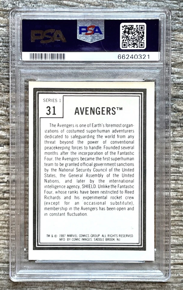 PSA 8 (LOW POP 1) 1987 MARVEL UNIVERSE COMIC IMAGE AVENGERS CAPTAIN AMERICA #31 - Image 2 of 2