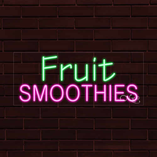 BRANDNEU "FRUCHT SMOOTHIES" 30x12X1 ZOLL LED FLEX INDOOR SCHILD 30191 - Bild 1 von 1