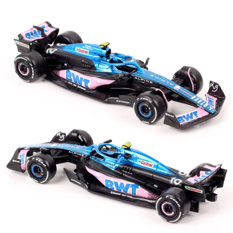 Bburago 1:43 F1 Alpine A523 #10 Pierre Gasly #31 Esteban Ocon Diecast Model Car - Image 2 of 4