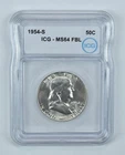 1954-S Franklin Half Dollar MS64 FBL ICG