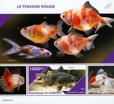 GOLDFISH Fish / Freshwater Fishes MNH 1v-Stamp Sheet #189 (2022 Djibouti)