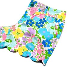 Lilly Pulitzer Buttercup Shorts Spring Fling Scalloped Floral Size 4 EUC