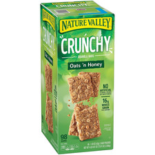 Crunchy Granola Bars Oats 'N Honey, 98-Count 1.49Oz Bars