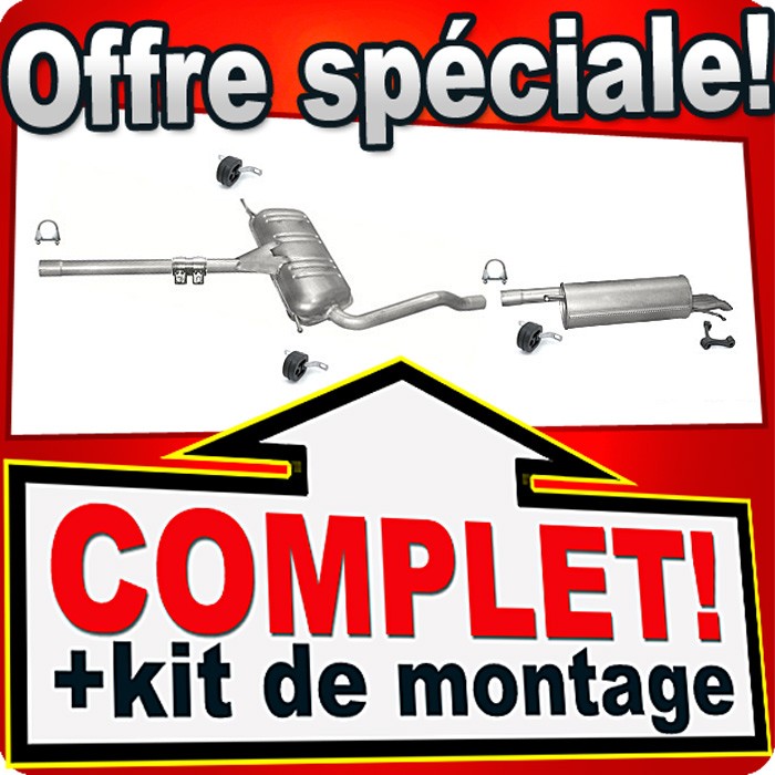 Pot d'échappement VW Passat B5 FL 1.9 TDI pour éliminer les bruits de moteur