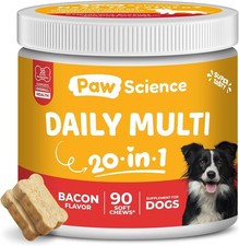 Dog Multivitamin 20 in 1, Dog Vitamins and Supplements, MSM, Dog Food, 90 chews