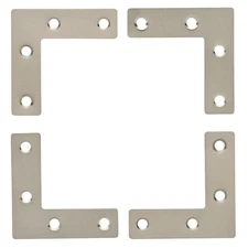 (12 Pack) Campaign Style Corners - Satin Nickel - 2" (4 Pack)