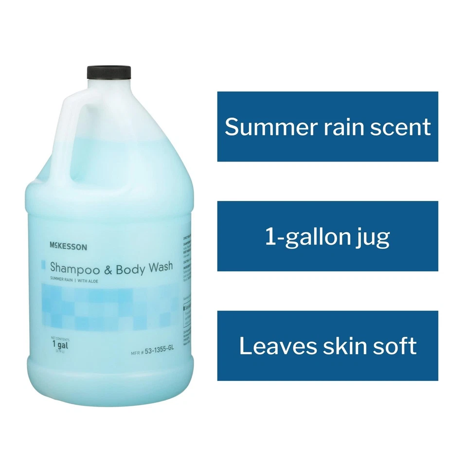 4 Jugs McKesson Shampoo & Body Wash 2-in-1 Gel Summer Rain Scent - 1 Gallon Each - Image 4 of 4